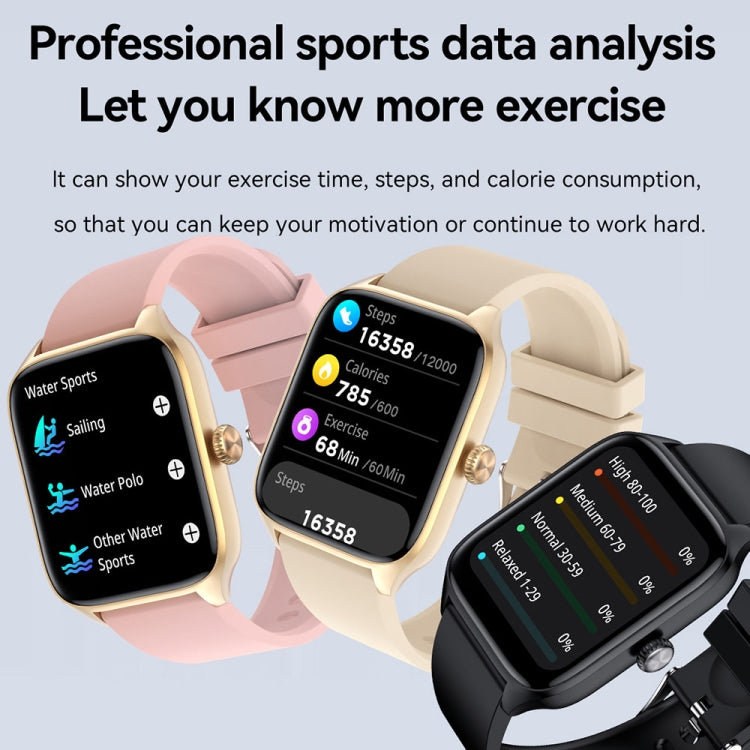 T19 Pro 1.96 inch IP67 Waterproof Silicone Band Smart Watch, Supports Dual-mode Bluetooth Call / Heart Rate Monitoring(Gold) - Smart Watches by PMC TechLife | Online Shopping South Africa | PMC TechLife