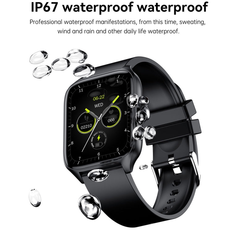T19 Pro 1.96 inch IP67 Waterproof Silicone Band Smart Watch, Supports Dual-mode Bluetooth Call / Heart Rate Monitoring(Gold) - Smart Watches by PMC TechLife | Online Shopping South Africa | PMC TechLife