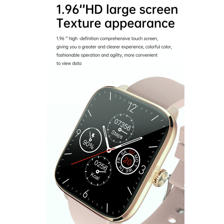 T20 1.96 inch IP67 Waterproof Silicone Band Smart Watch, Supports Dual-mode Bluetooth Call / Heart Rate Monitoring(Gold) - Smart Watches by PMC TechLife | Online Shopping South Africa | PMC TechLife