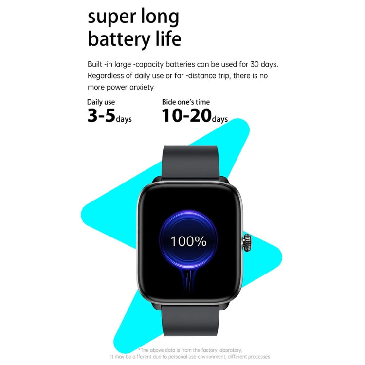 T20 1.96 inch IP67 Waterproof Silicone Band Smart Watch, Supports Dual-mode Bluetooth Call / Heart Rate Monitoring(Black) - Smart Watches by PMC TechLife | Online Shopping South Africa | PMC TechLife