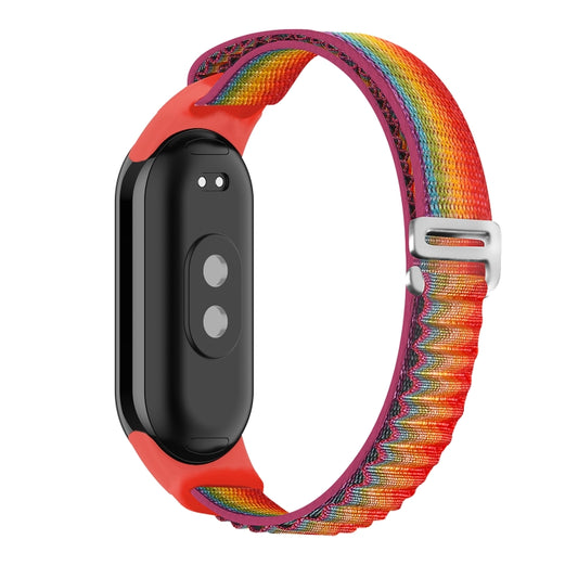 For Xiaomi Mi Band 8 Loop Nylon Watch Band(Rainbow Color) - Watch Bands by PMC Jewellery | Online Shopping South Africa | PMC Jewellery