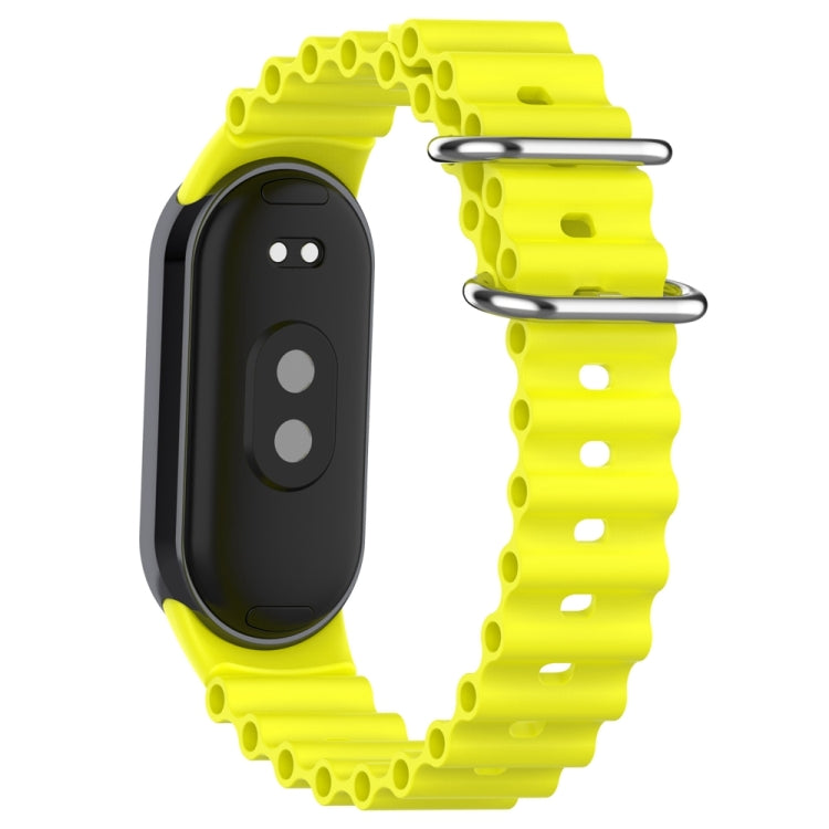 For Xiaomi Mi Band 8 Ocean Silicone Watch Band(Bright Yellow) - Watch Bands by PMC Jewellery | Online Shopping South Africa | PMC Jewellery