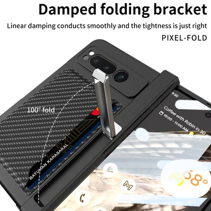 For Google Pixel Fold GKK Integrated Fold Hinge Full Coverage Phone Case with Card Bag(Blue) - Google Cases by GKK | Online Shopping South Africa | PMC Jewellery