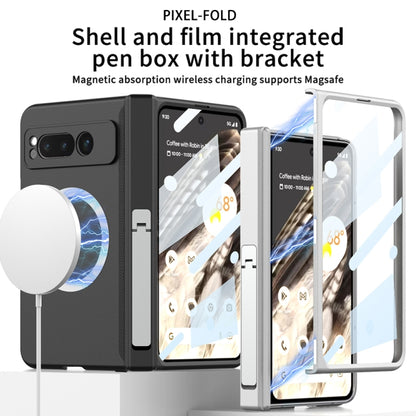 For Google Pixel Fold GKK Integrated Magsafe Fold Hinge Full Coverage Phone Case with Holder(Black) - Google Cases by GKK | Online Shopping South Africa | PMC Jewellery