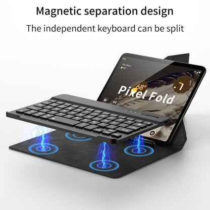 For Google Pixel Fold GKK Magnetic Folding Bluetooth Keyboard Leather Case with Pen + Keyboard + Case(Black) - Others Keyboard by GKK | Online Shopping South Africa | PMC Jewellery