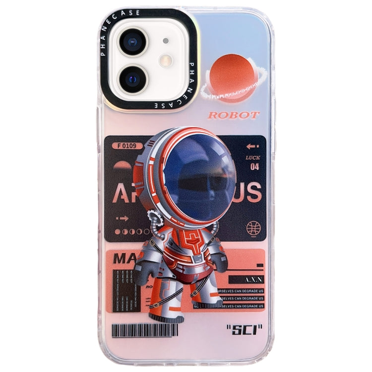 For iPhone 11 Mechanical Astronaut Pattern TPU Phone Case(Orange) - iPhone 11 Cases by PMC Jewellery | Online Shopping South Africa | PMC Jewellery