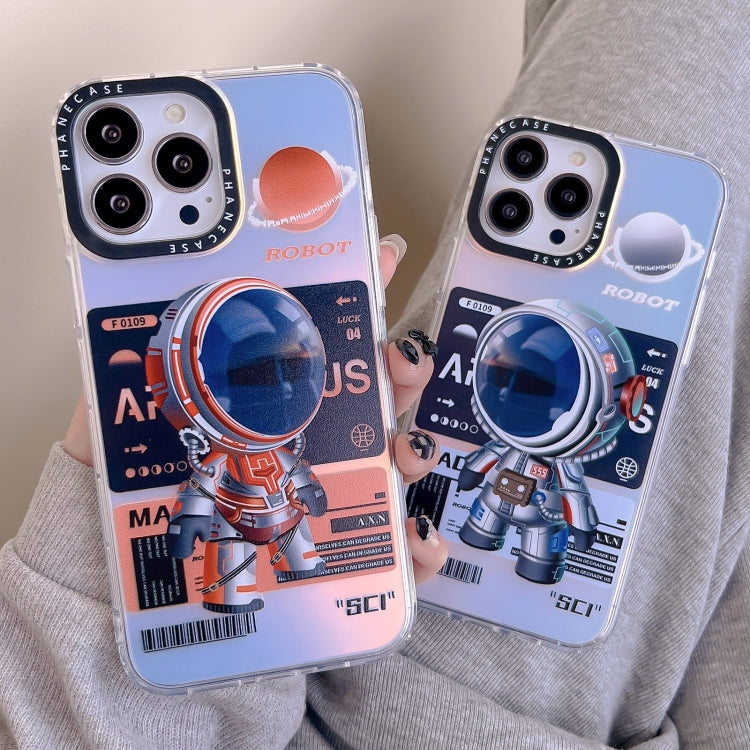 For iPhone 13 Pro Max Mechanical Astronaut Pattern TPU Phone Case(Orange) - iPhone 13 Pro Max Cases by PMC Jewellery | Online Shopping South Africa | PMC Jewellery