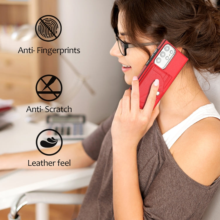 For Samsung Galaxy S22 Ultra 5G Shockproof Leather Phone Case with Card Holder(Red) - free shipping - PMC TechLife - Order now!