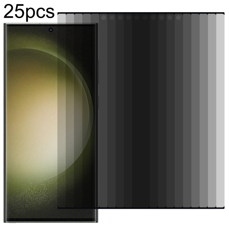 For Samsung Galaxy S23 Ultra 5G 25pcs Ultrathin 3D Curved Edge Privacy Tempered Glass Film, Support Unlock - free shipping - PMC TechLife - Order now!
