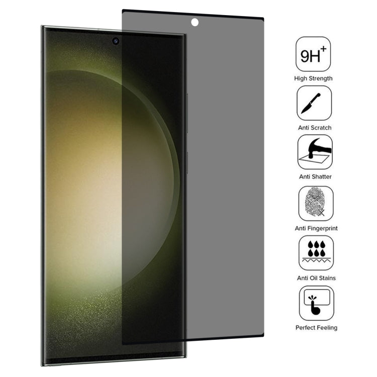 For Samsung Galaxy S23 Ultra 5G 25pcs Ultrathin 3D Curved Edge Privacy Tempered Glass Film, Support Unlock - free shipping - PMC TechLife - Order now!