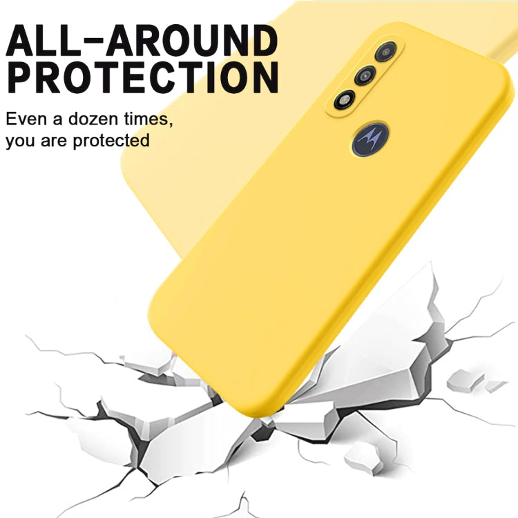 For Motorola G Pure 4G Pure Color Liquid Silicone Shockproof Phone Case(Yellow) - Motorola Cases by PMC Jewellery | Online Shopping South Africa | PMC Jewellery