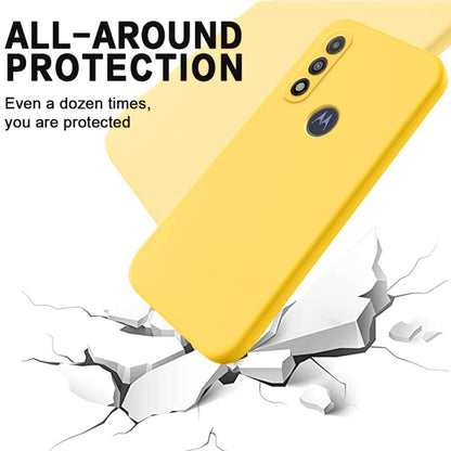 For Motorola G Pure 4G Pure Color Liquid Silicone Shockproof Phone Case(Yellow) - Motorola Cases by PMC Jewellery | Online Shopping South Africa | PMC Jewellery