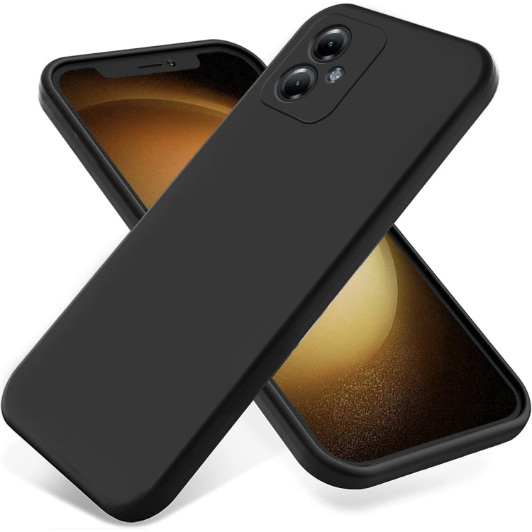 For Motorola Moto G54 5G Solid Color Liquid Silicone Dropproof Full Coverage Phone Case(Black) - Motorola Cases by PMC TechLife | Online Shopping South Africa | PMC TechLife | Buy Now Pay Later Mobicred