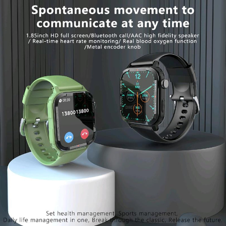 G96 1.85 inch HD Square Screen Rugged Smart Watch Support Bluetooth Calling/Heart Rate Monitoring/Blood Oxygen Monitoring(Grey) - Smart Watches by PMC TechLife | Online Shopping South Africa | PMC TechLife