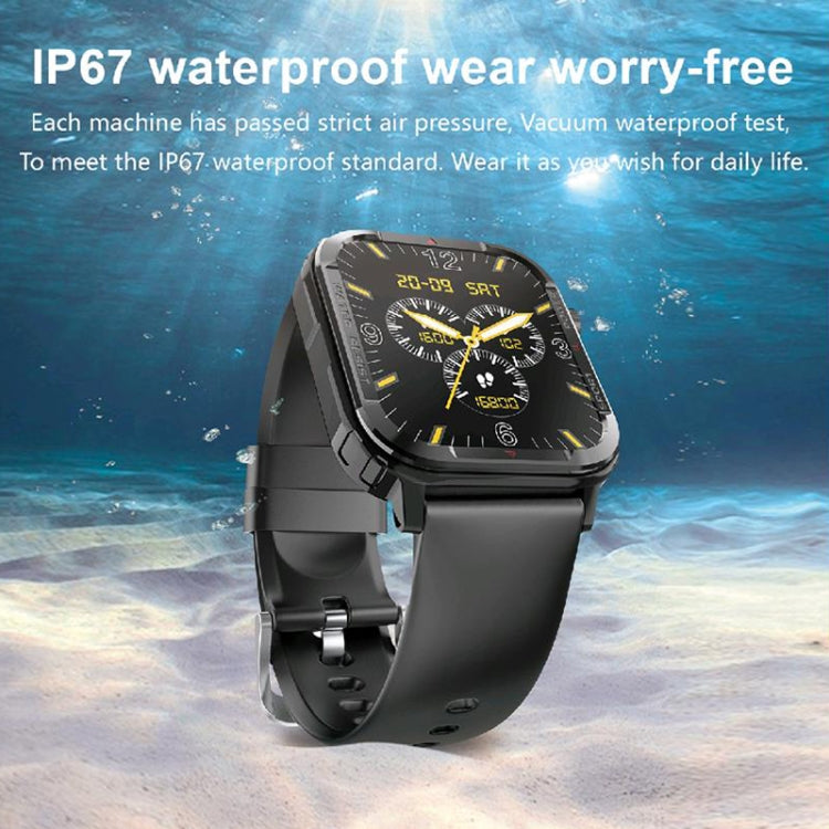 G96 1.85 inch HD Square Screen Rugged Smart Watch Support Bluetooth Calling/Heart Rate Monitoring/Blood Oxygen Monitoring(Grey) - Smart Watches by PMC TechLife | Online Shopping South Africa | PMC TechLife