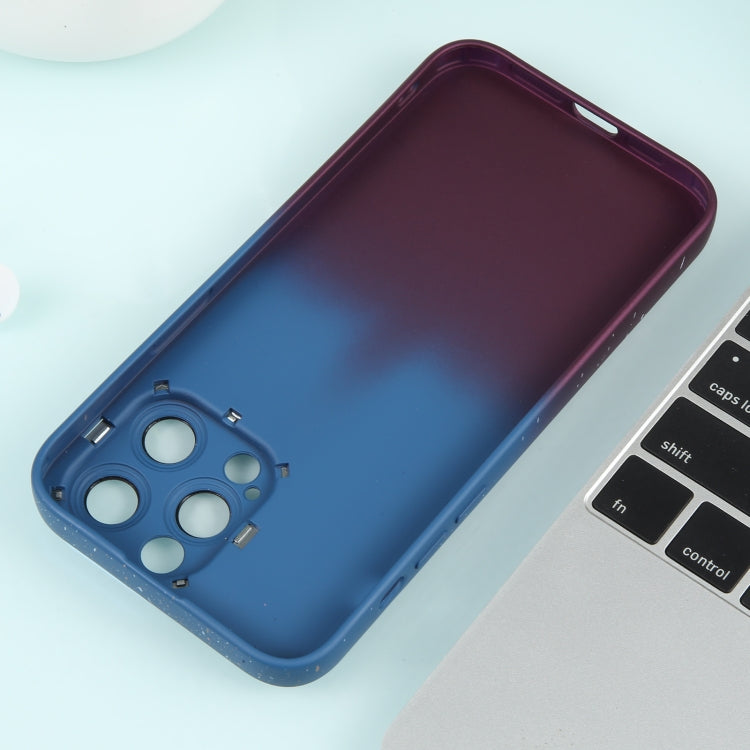 For iPhone 12 Pro Max Gradient Starry Silicone Phone Case with Lens Film(Blue Red) - iPhone 12 Pro Max Cases by PMC Jewellery | Online Shopping South Africa | PMC Jewellery