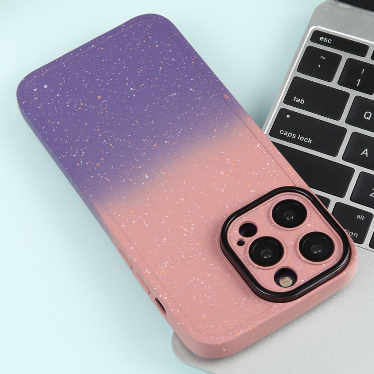 For iPhone 11 Gradient Starry Silicone Phone Case with Lens Film(Pink Purple) - free shipping - PMC TechLife - Order now!
