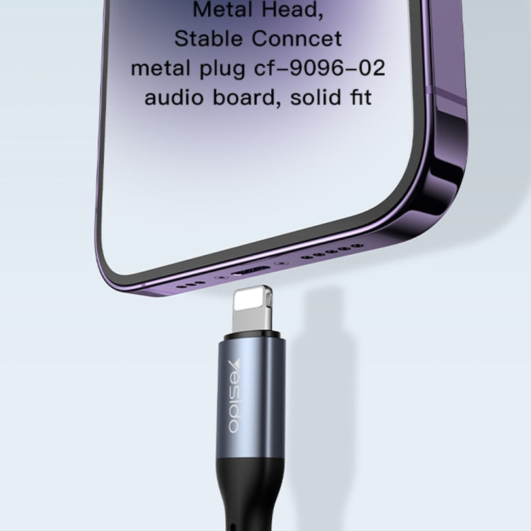 Yesido YAU37 8 Pin to 3.5mm Female Audio Adapter(Black) - free shipping - PMC TechLife - Order now!