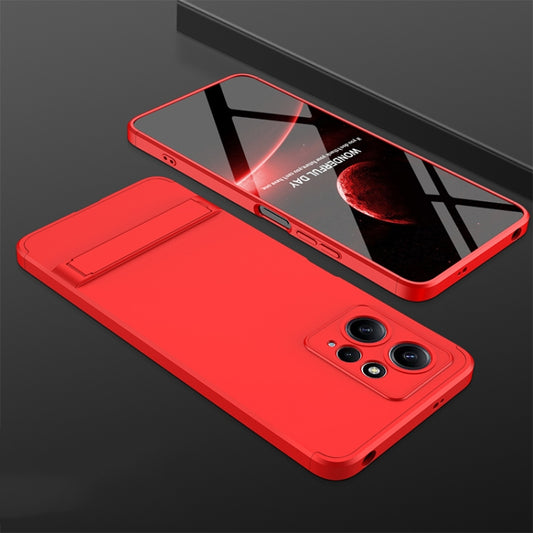 For Xiaomi Redmi Note 12 4G GKK Three Stage Splicing Full Coverage PC Phone Case with Stand(Red) - Note 12 Cases by GKK | Online Shopping South Africa | PMC Jewellery