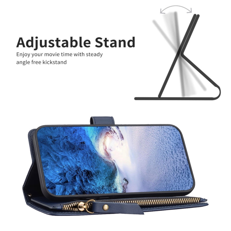 For Samsung Galaxy S23+ 5G 9 Card Slots Zipper Wallet Leather Flip Phone Case(Blue) - free shipping - PMC TechLife - Order now!