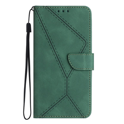 For iPhone 15 Pro Max Stitching Embossed Leather Phone Case(Green) - iPhone 15 Pro Max Cases by PMC Jewellery | Online Shopping South Africa | PMC Jewellery