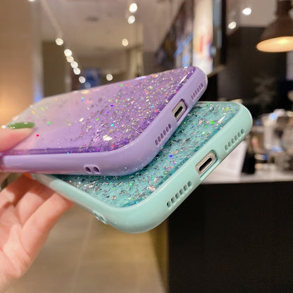 For iPhone 14 Pro Starry Gradient Glitter Powder TPU Phone Case(Transparent) - iPhone 14 Pro Cases by PMC Jewellery | Online Shopping South Africa | PMC Jewellery