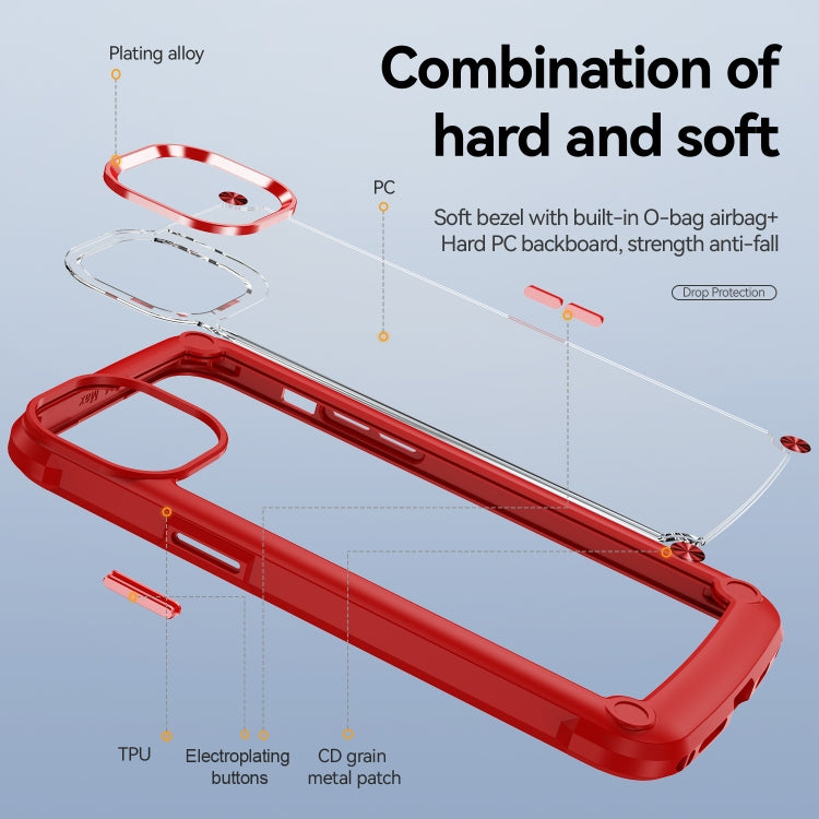 For iPhone 15 Plus TPU + PC Lens Protection Phone Case(Red) - free shipping - PMC TechLife - Order now!