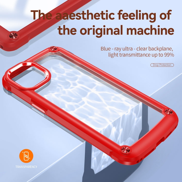 For iPhone 15 Plus TPU + PC Lens Protection Phone Case(Red) - free shipping - PMC TechLife - Order now!
