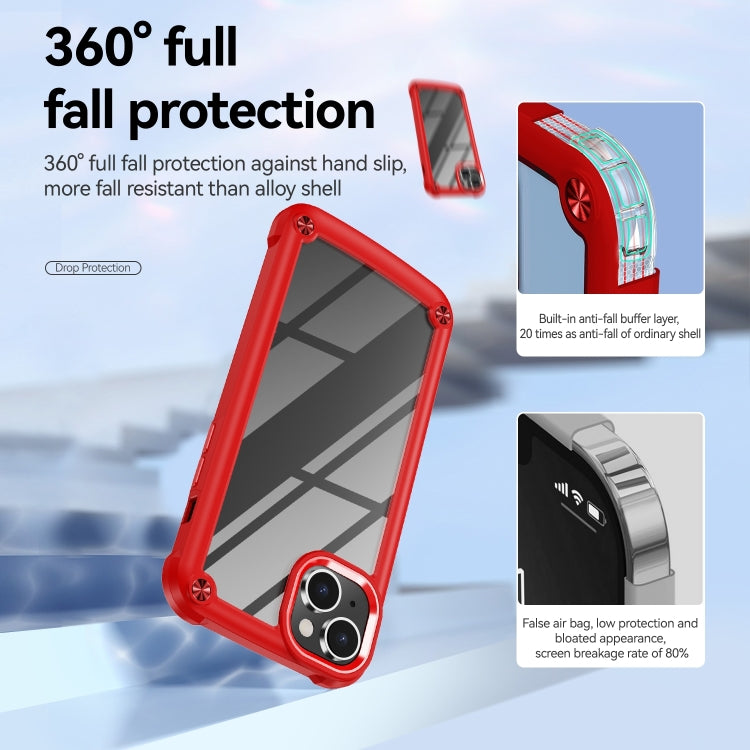 For iPhone 15 Plus TPU + PC Lens Protection Phone Case(Red) - free shipping - PMC TechLife - Order now!