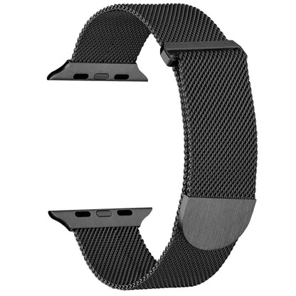 For Apple Watch Ultra 49mm Milanese Metal Magnetic Watch Band(Black) - Watch Bands by PMC Jewellery | Online Shopping South Africa | PMC Jewellery