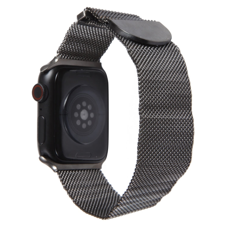 For Apple Watch 8 41mm Milanese Metal Magnetic Watch Band(Gunmetal) - Watch Bands by PMC Jewellery | Online Shopping South Africa | PMC Jewellery