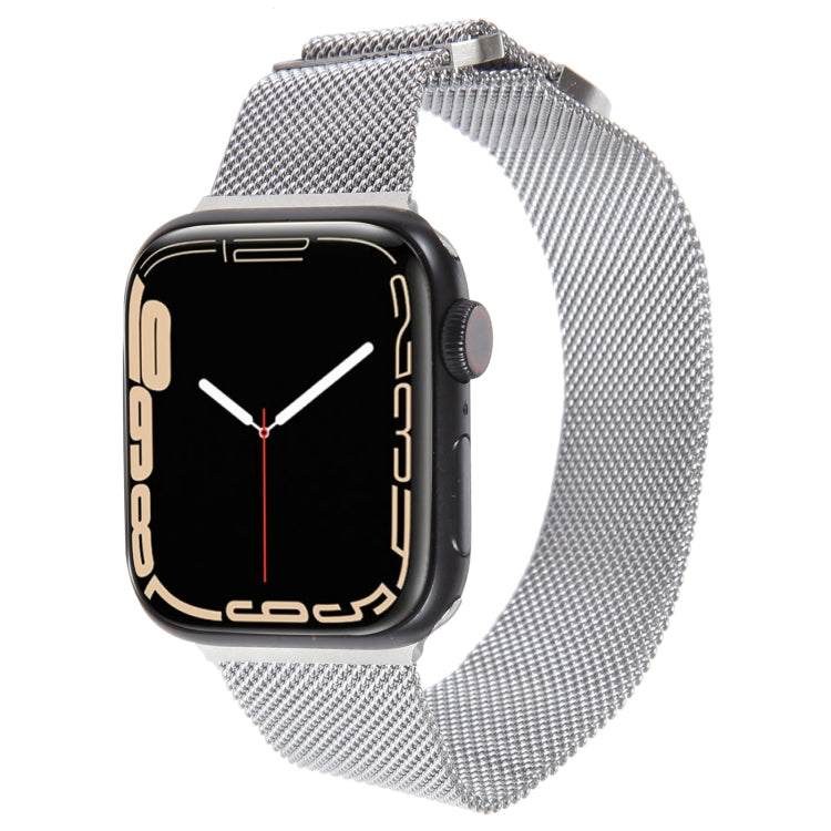 For Apple Watch 8 41mm Milanese Metal Magnetic Watch Band(Silver) - Watch Bands by PMC TechLife | Online Shopping South Africa | PMC TechLife