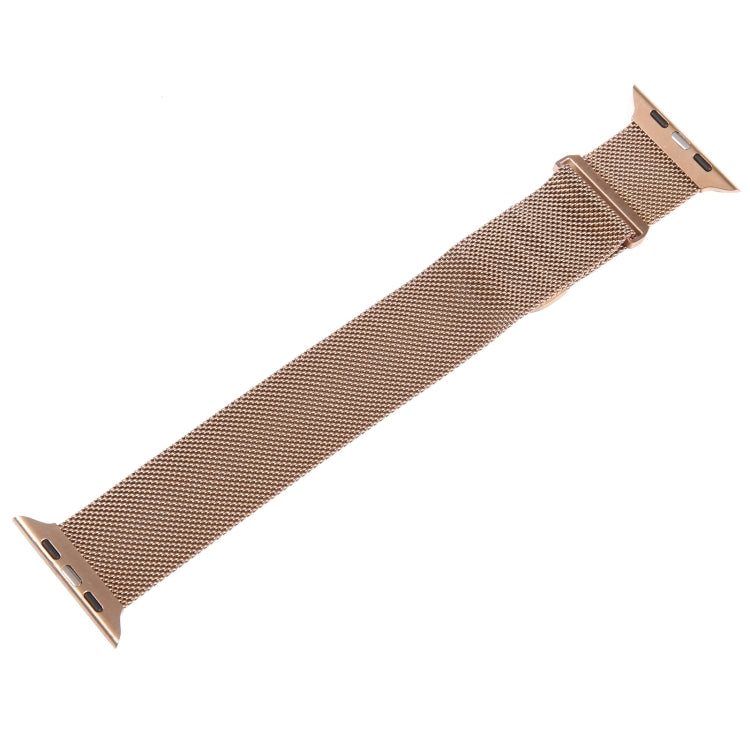 For Apple Watch 8 41mm Milanese Metal Magnetic Watch Band(Rose Gold) - Watch Bands by PMC Jewellery | Online Shopping South Africa | PMC Jewellery