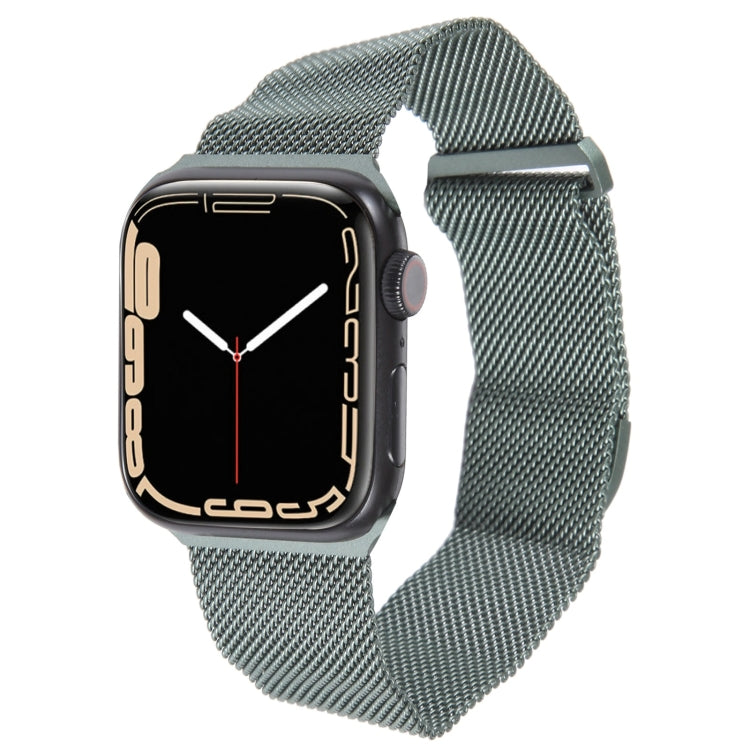 For Apple Watch SE 2022 40mm Milanese Metal Magnetic Watch Band(Pine Green) - Watch Bands by PMC Jewellery | Online Shopping South Africa | PMC Jewellery