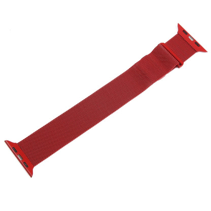 For Apple Watch 7 41mm Milanese Metal Magnetic Watch Band(Red) - Watch Bands by PMC Jewellery | Online Shopping South Africa | PMC Jewellery