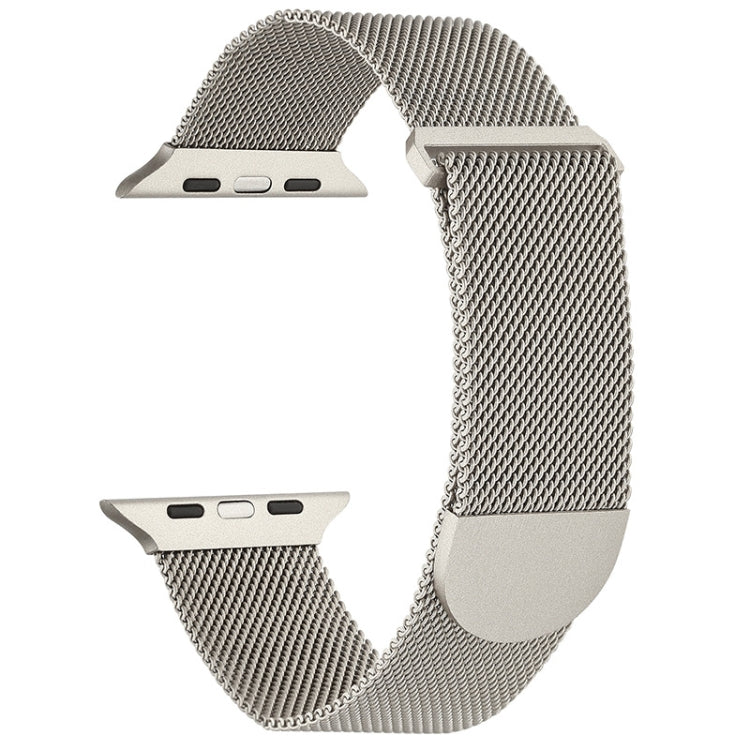 For Apple Watch 7 41mm Milanese Metal Magnetic Watch Band(Starlight) - Watch Bands by PMC Jewellery | Online Shopping South Africa | PMC Jewellery