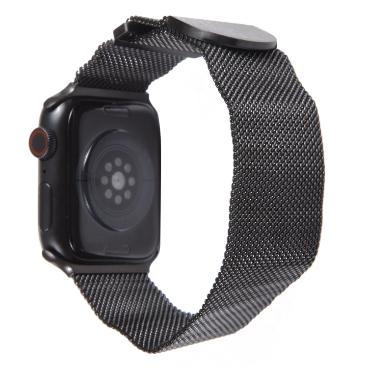 For Apple Watch 7 41mm Milanese Metal Magnetic Watch Band(Black) - Watch Bands by PMC TechLife | Online Shopping South Africa | PMC TechLife