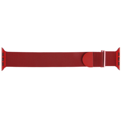 For Apple Watch SE 44mm Milanese Metal Magnetic Watch Band(Red) - Watch Bands by PMC Jewellery | Online Shopping South Africa | PMC Jewellery