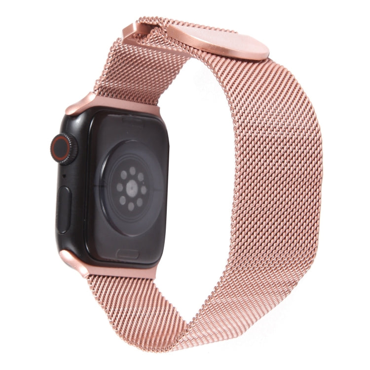 For Apple Watch 6 40mm Milanese Metal Magnetic Watch Band(Pink) - Watch Bands by PMC Jewellery | Online Shopping South Africa | PMC Jewellery