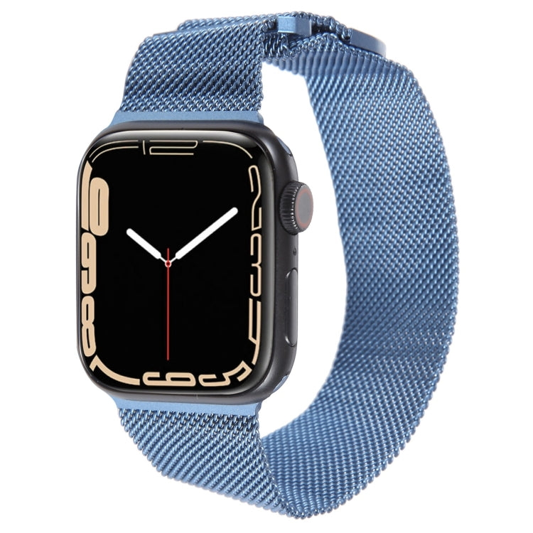 For Apple Watch 5 40mm Milanese Metal Magnetic Watch Band(Blue) - Watch Bands by PMC Jewellery | Online Shopping South Africa | PMC Jewellery