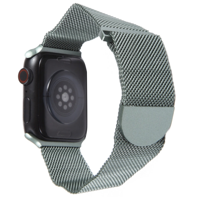 For Apple Watch 5 40mm Milanese Metal Magnetic Watch Band(Pine Green) - Watch Bands by PMC Jewellery | Online Shopping South Africa | PMC Jewellery