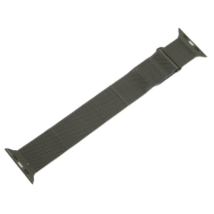 For Apple Watch 4 40mm Milanese Metal Magnetic Watch Band(Army Green) - Watch Bands by PMC Jewellery | Online Shopping South Africa | PMC Jewellery