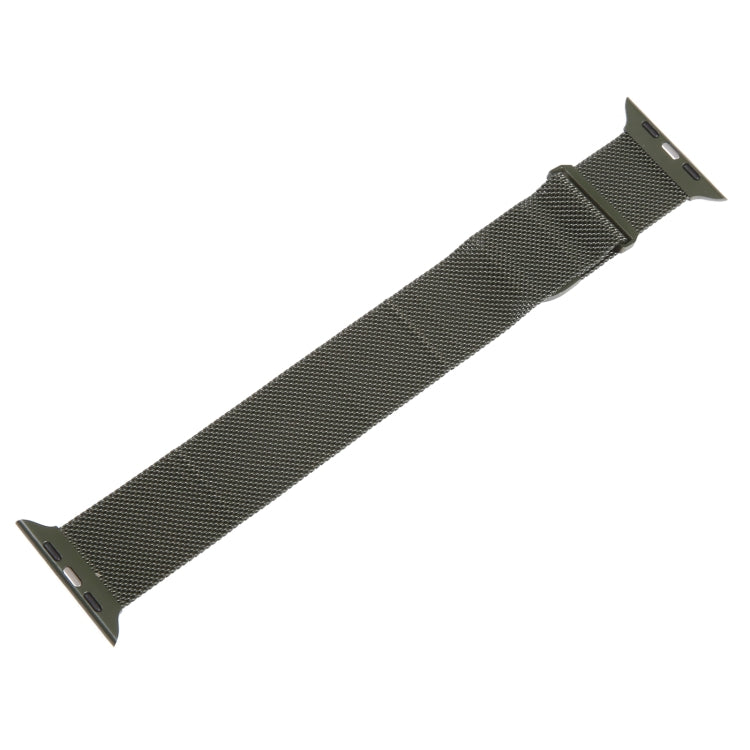 For Apple Watch 2 38mm Milanese Metal Magnetic Watch Band(Army Green) - Watch Bands by PMC Jewellery | Online Shopping South Africa | PMC Jewellery