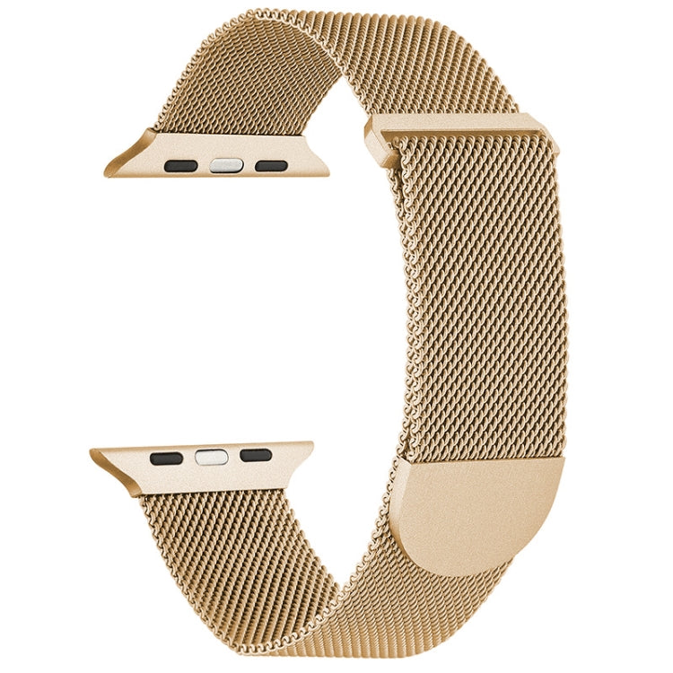 For Apple Watch 38mm Milanese Metal Magnetic Watch Band(Gold) - Watch Bands by PMC Jewellery | Online Shopping South Africa | PMC Jewellery