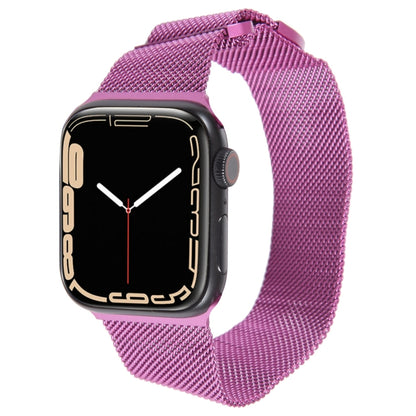 For Apple Watch 38mm Milanese Metal Magnetic Watch Band(Purple) - Watch Bands by PMC Jewellery | Online Shopping South Africa | PMC Jewellery