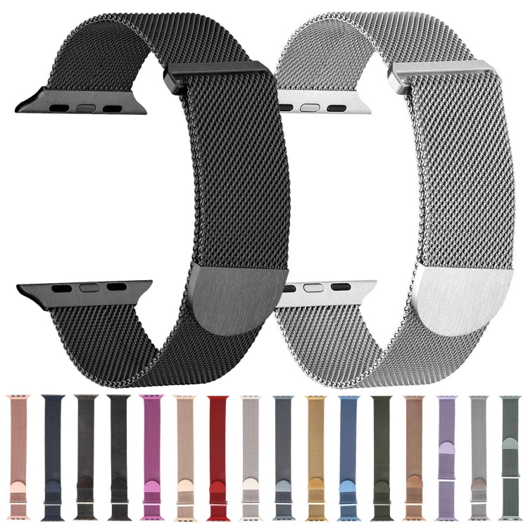 For Apple Watch SE 40mm Milanese Metal Magnetic Watch Band(Starlight) - Watch Bands by PMC Jewellery | Online Shopping South Africa | PMC Jewellery