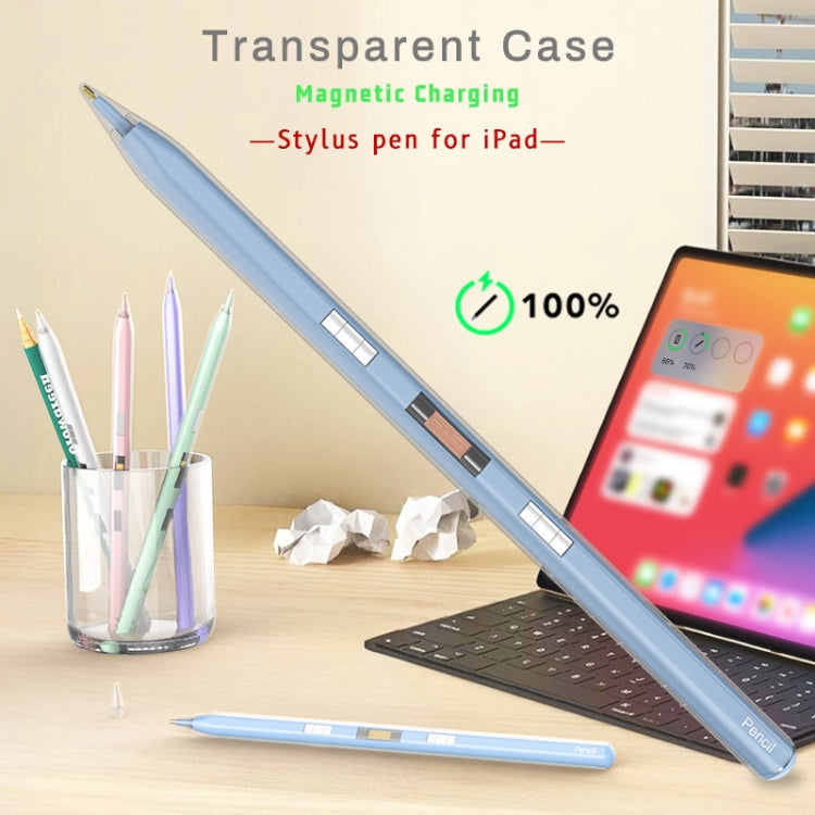 P10s Transparent Case Wireless Charging Stylus Pen for iPad 2018 or Later(Black) - Stylus Pen by PMC TechLife | Online Shopping South Africa | PMC TechLife