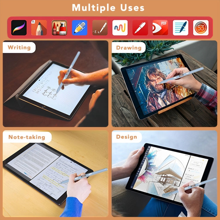 P10s Transparent Case Wireless Charging Stylus Pen for iPad 2018 or Later(White) - Stylus Pen by PMC TechLife | Online Shopping South Africa | PMC TechLife