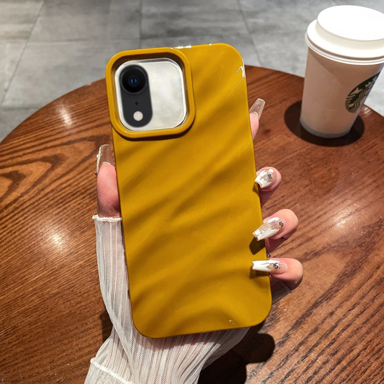 For iPhone XR Solid Color Wave Texture TPU Phone Case(Ginger) - More iPhone Cases by PMC Jewellery | Online Shopping South Africa | PMC Jewellery