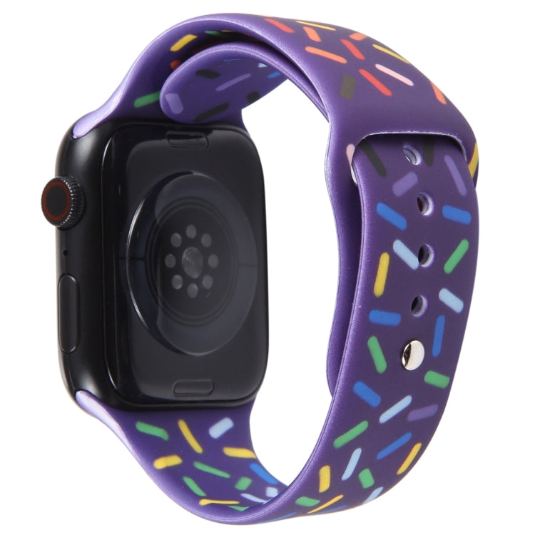 Rainbow Raindrops Silicone Watch Band For Apple Watch Ultra 49mm(Dark Purple) - Watch Bands by PMC Jewellery | Online Shopping South Africa | PMC Jewellery